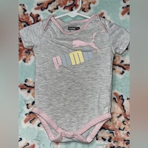 Puma Kids Bodysuit in Gray and Pastel